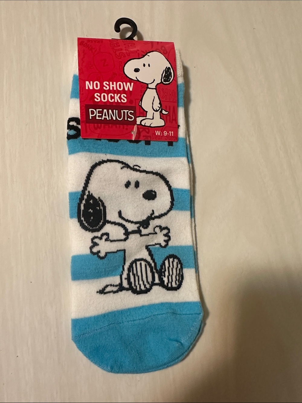 Peanuts Snoopy No-Show Socks - White & Blue